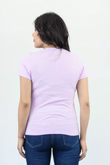 Camiseta Basica Para Mujer Morada Aero Girls Solid Ss 4208