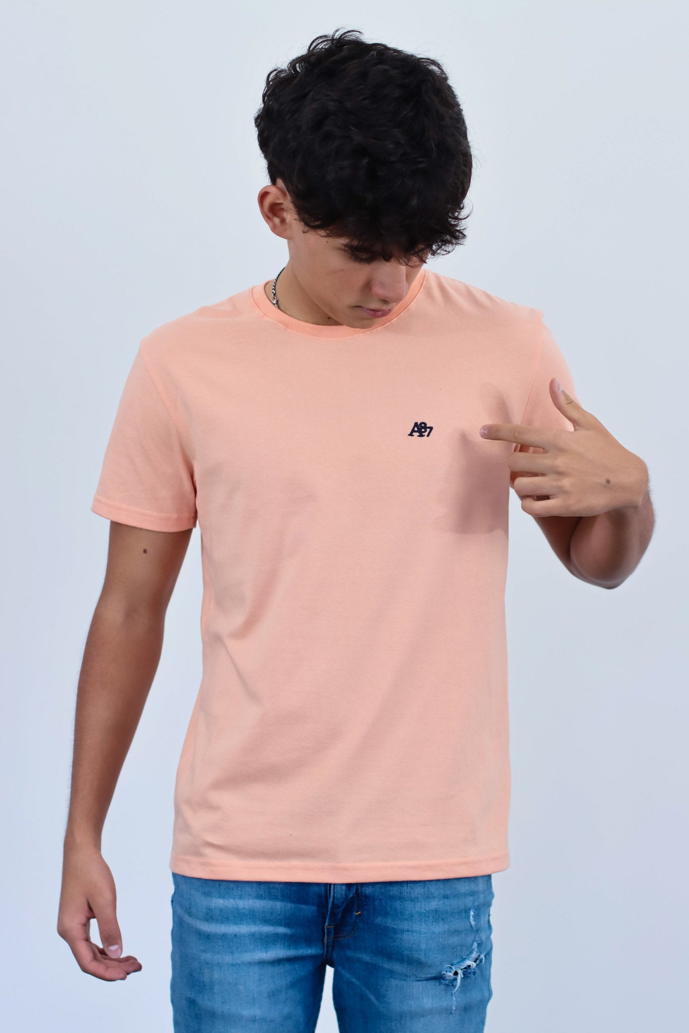 Camiseta Basica Para Hombre Naranjada Aero Guys Ss Tees 4240