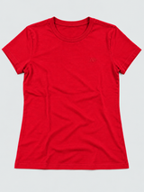 Camiseta Basica Para Mujer Aero Grils Solid Ss True Red 4204