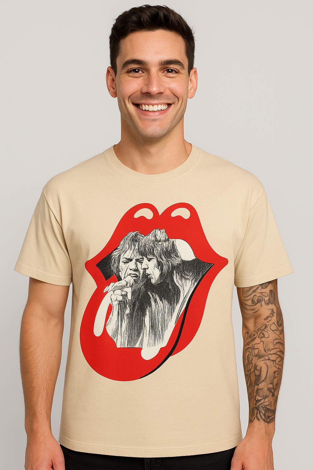 Camiseta Para Hombre Aero Guys Fashion Graphics Egret RS059