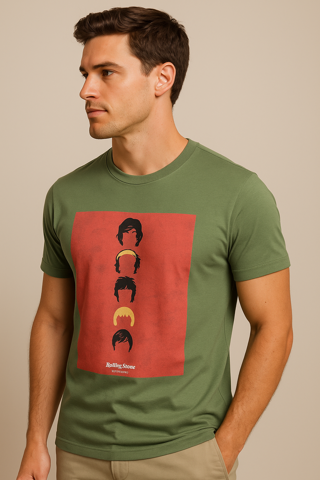 Camiseta Para Hombre Aero Guys Fashion Graphics Hedge Green RS061