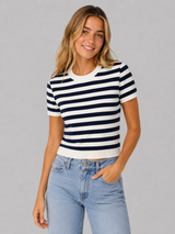 Camiseta Para Mujer Aero Girls Pattern SS Dark Black 3773
