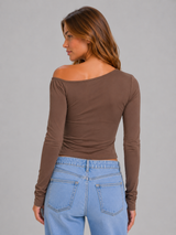 Top Para Mujer Aero Girls LS Fashion Top Hot Chocolate 1577