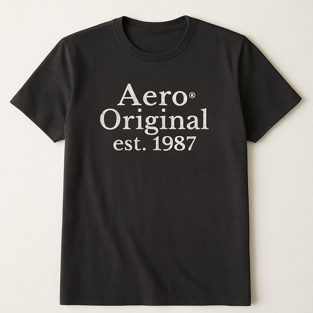 Camiseta Para Hombre Aero Level 1 Graphic Tees Dark Black 5881