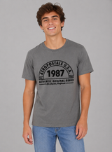 Camiseta Para Hombre Aero Level 2 Graphic Tees Charcoal Heather 5769