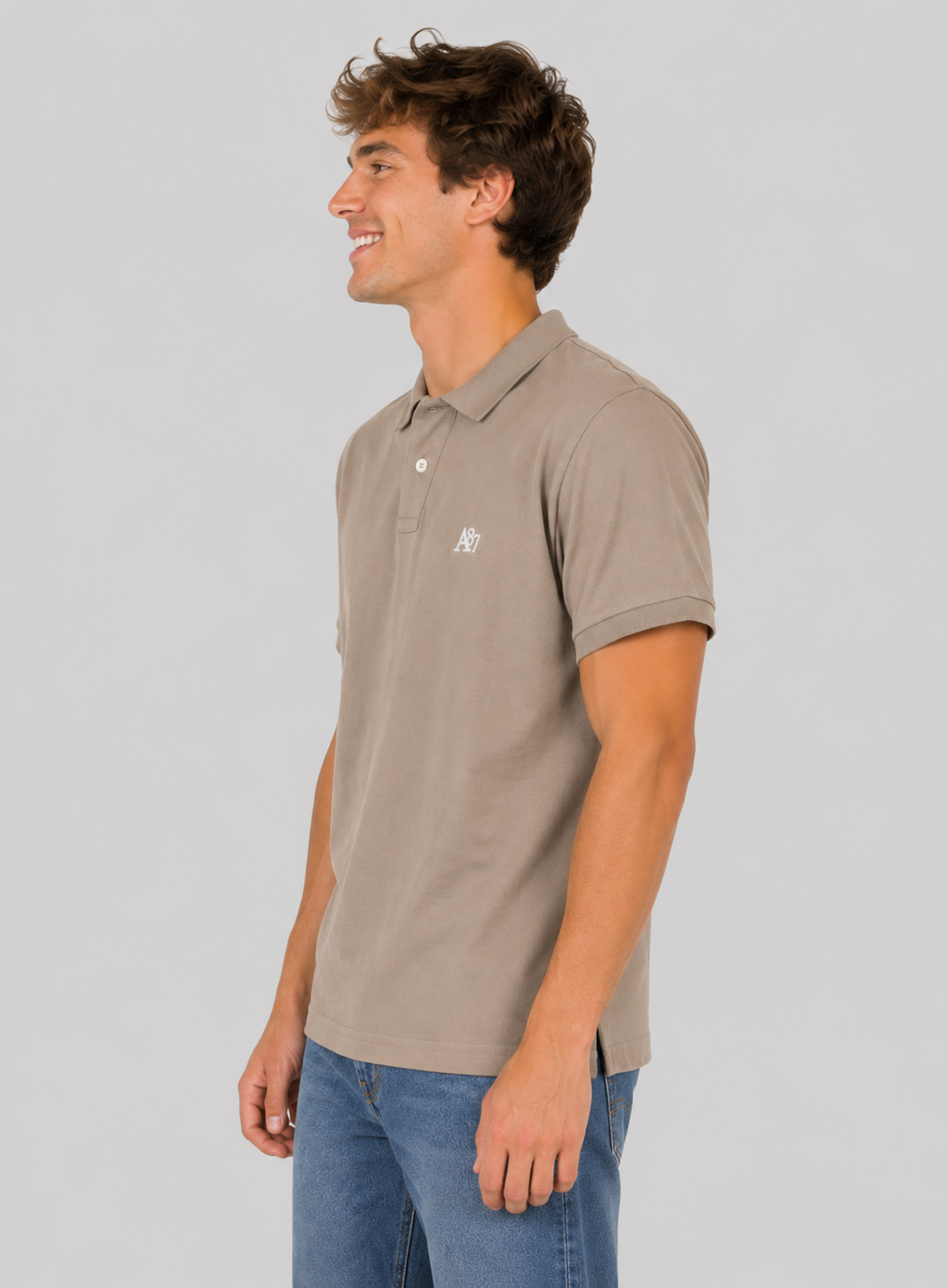 Camiseta Polo Aero Guys SS Novelty Polo Camel 7907