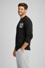 Buzo Para Hombre Aero Guys LS Tees Dark Black 2186