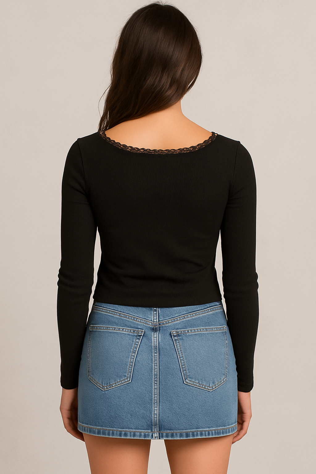 Buzo Para Mujer Aero Girls LS Fashion Top Dark Black 1284