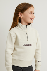 Buzo de manga larga Aero Kids G Zip Front Fleece Egret 1077
