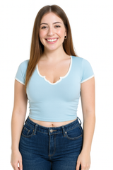 Top Para Mujer Aero Girls Graph Other Cool Blue 4231