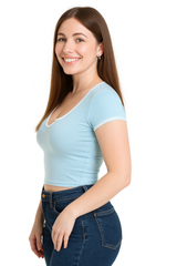 Top Para Mujer Aero Girls Graph Other Cool Blue 4231
