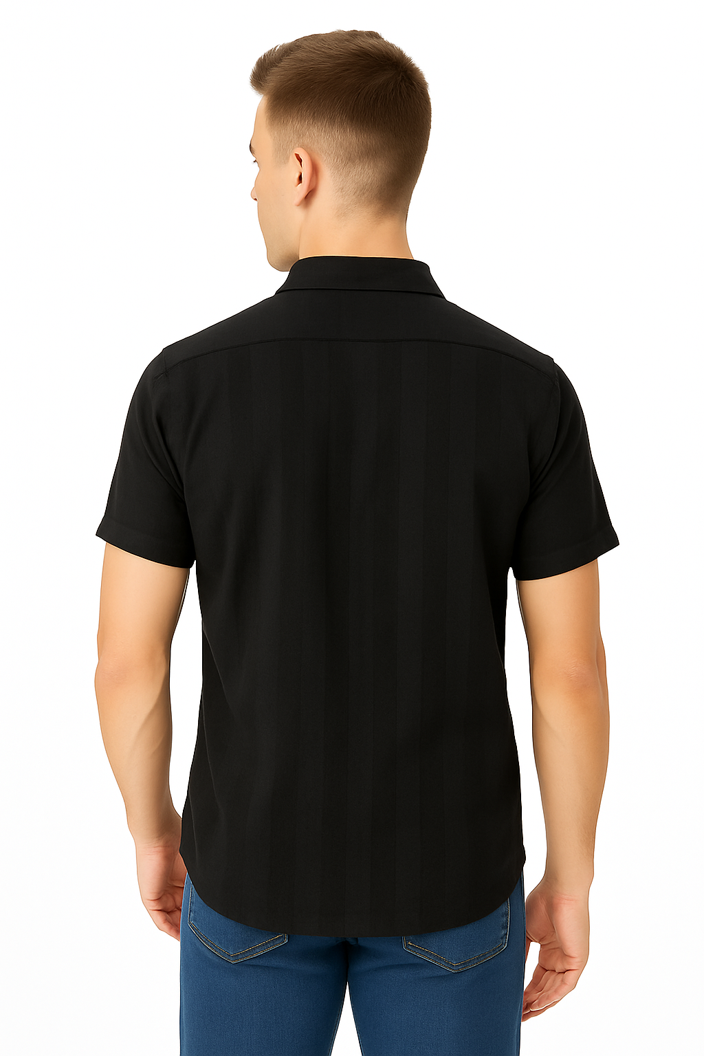Camisa Para Hombre Aero Guys SS Woven Shirts Dark Black 9859