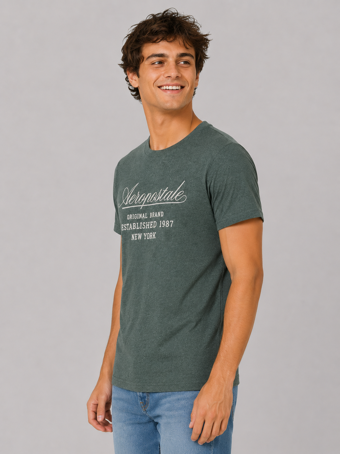 Camiseta Para Hombre Aero Level 2 Graphic Tees Green Gables 6250