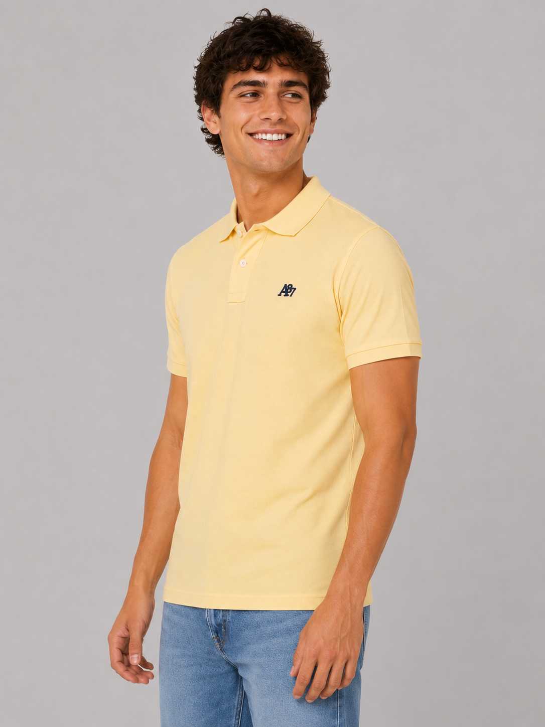 Camiseta Polo Aero Guys SS Solid Polo Popcorn 7907