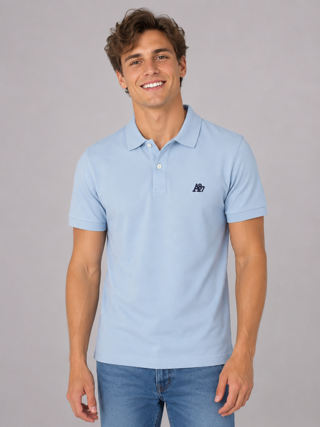 Camiseta Polo Aero Guys SS Solid Polo Kentucky Blue 7907