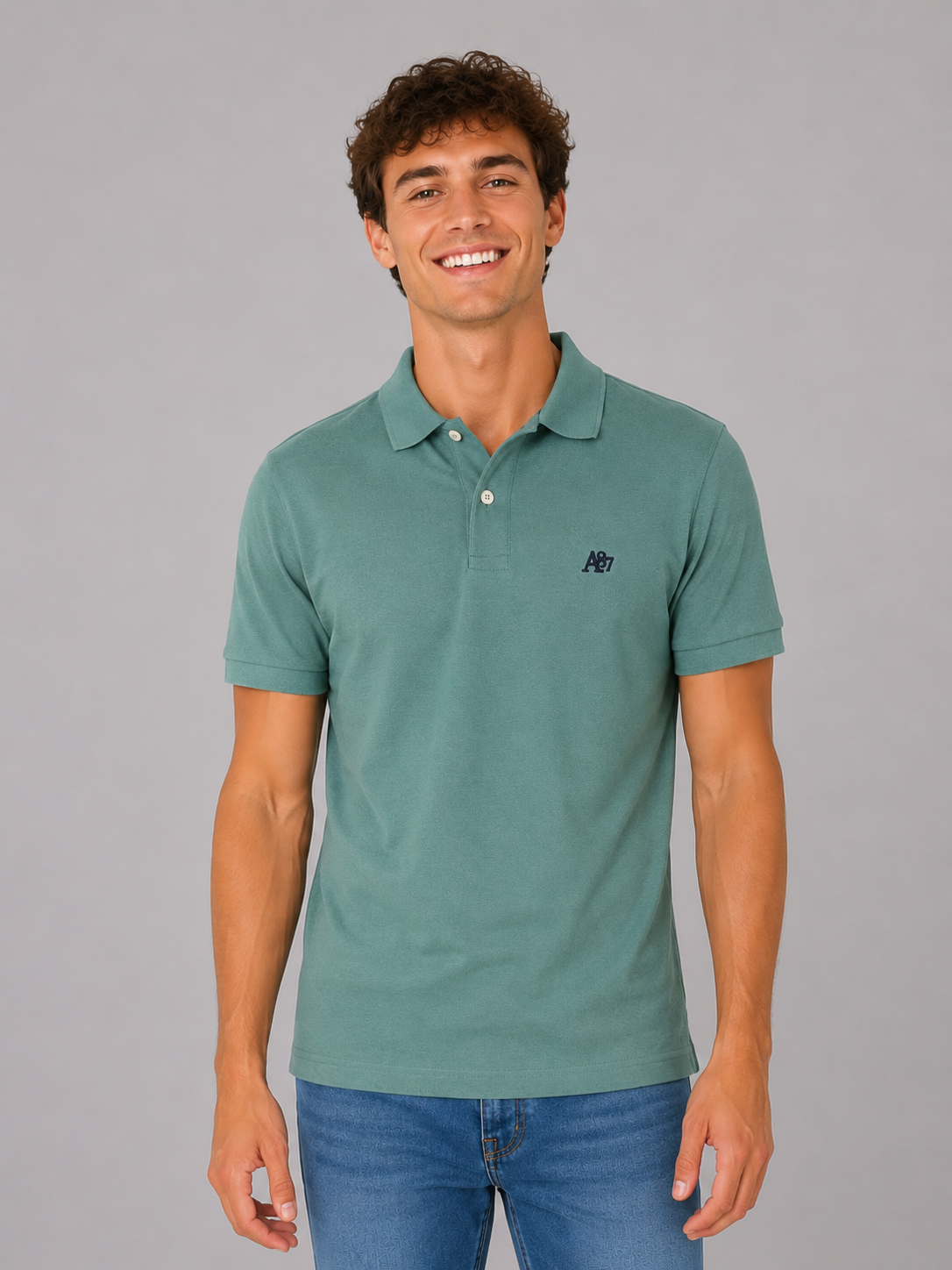 Camiseta Polo Aero Guys SS Solid Polo Teal 7907