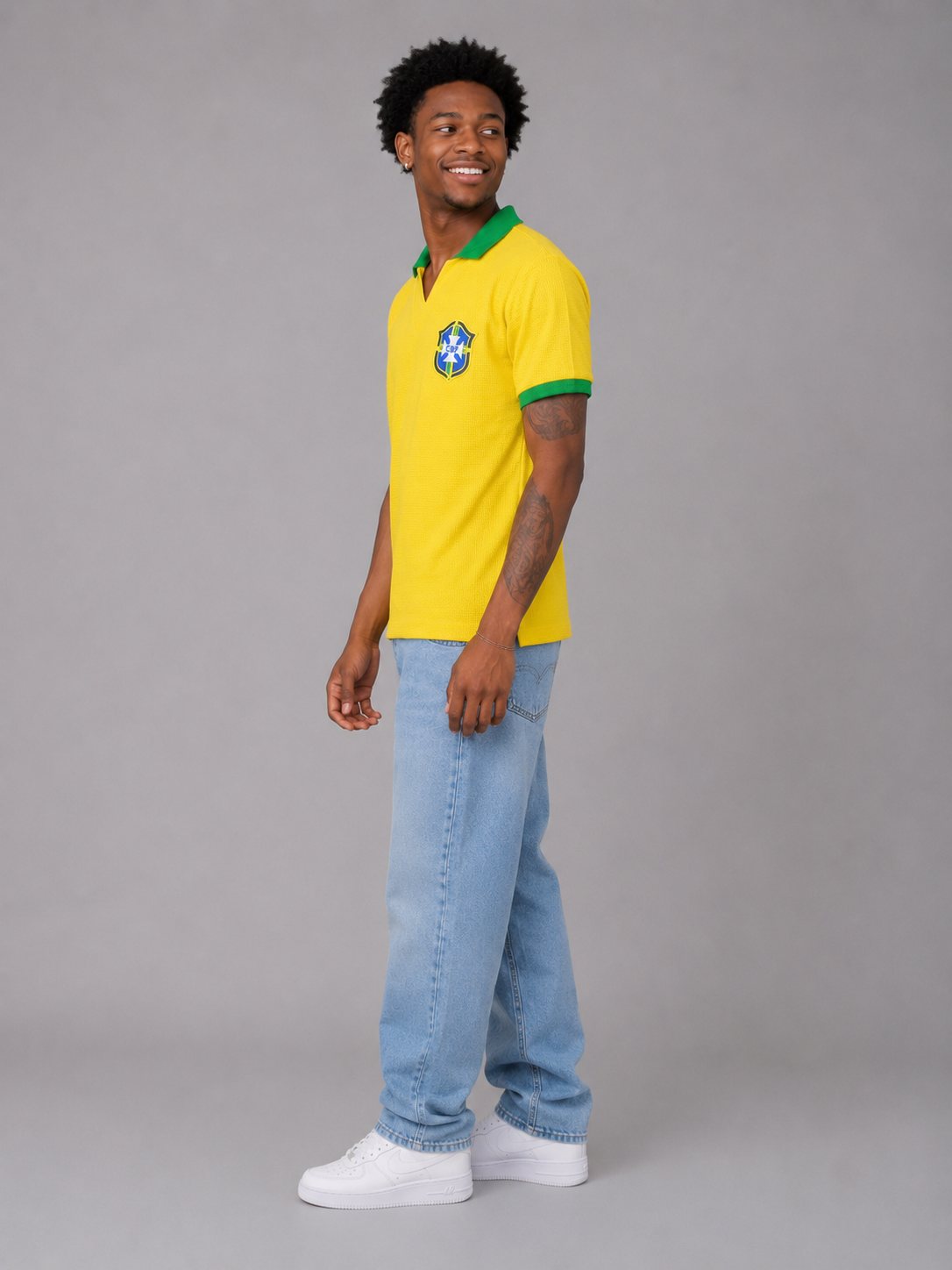 Camiseta Para Hombre Aero Guys Fashion Graphics Yellow 3776
