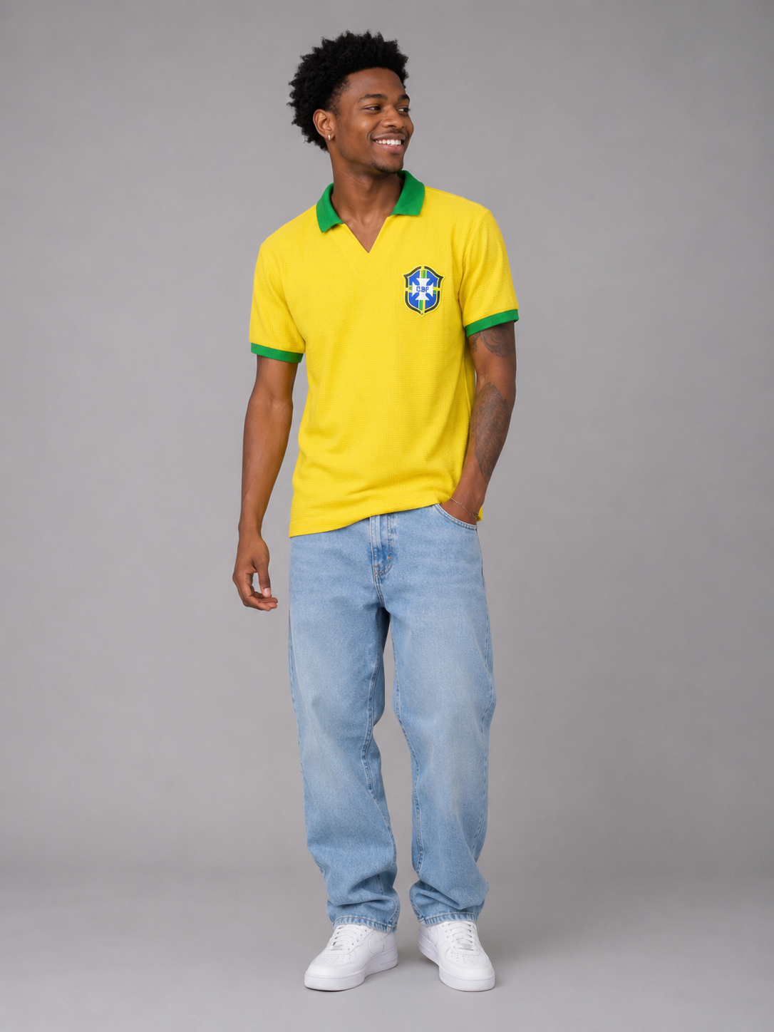 Camiseta Para Hombre Aero Guys Fashion Graphics Yellow 3776
