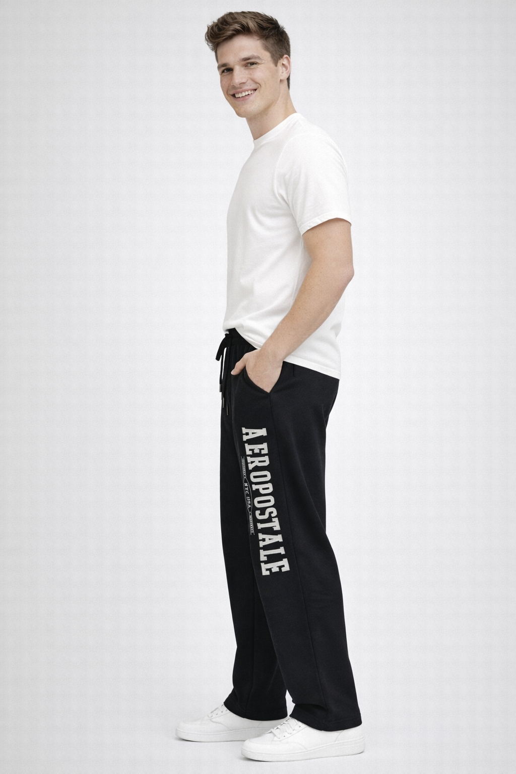 Jogger Para Hombre Aero Guys Fleece Pants Dark Black 8040
