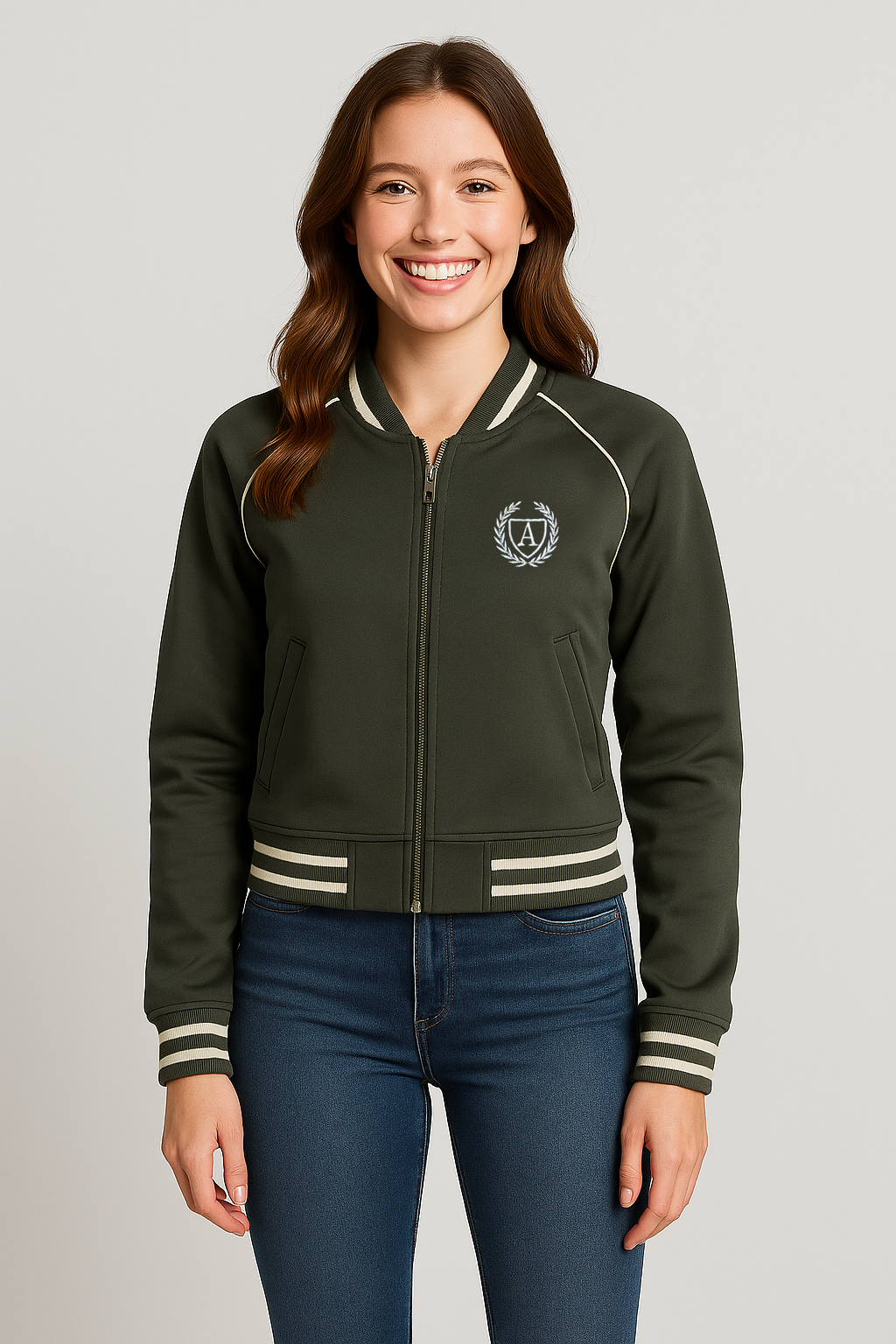 Chompa Para Mujer Aero Girls Heavy Weight Ow Olivine 1312