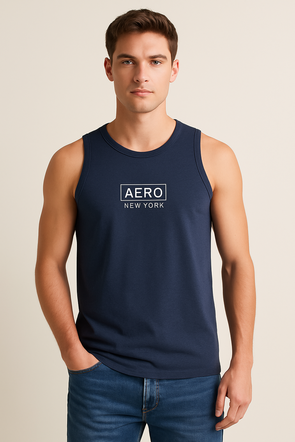 Tanks Para Hombre Aero Guys Tanks Cadet Navy 9237