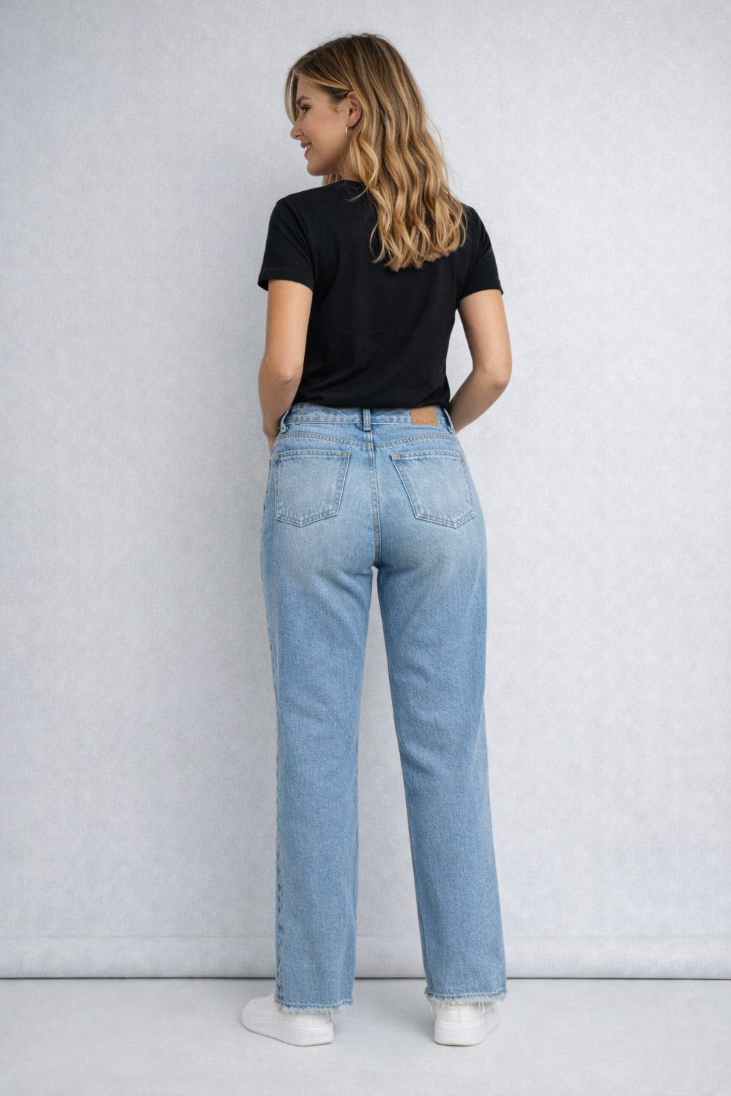 Jean Para Mujer Aero Girls Denim Fashion Medium Wash Baggy 3396