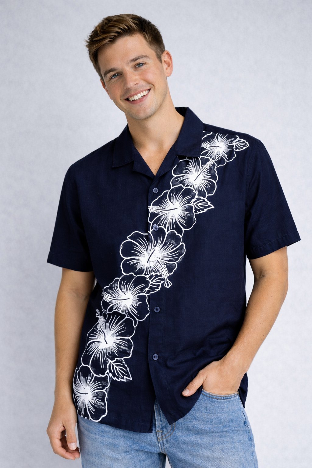 Camisa Para Hombre Aero Guys SS Woven Shirts Egret 7515