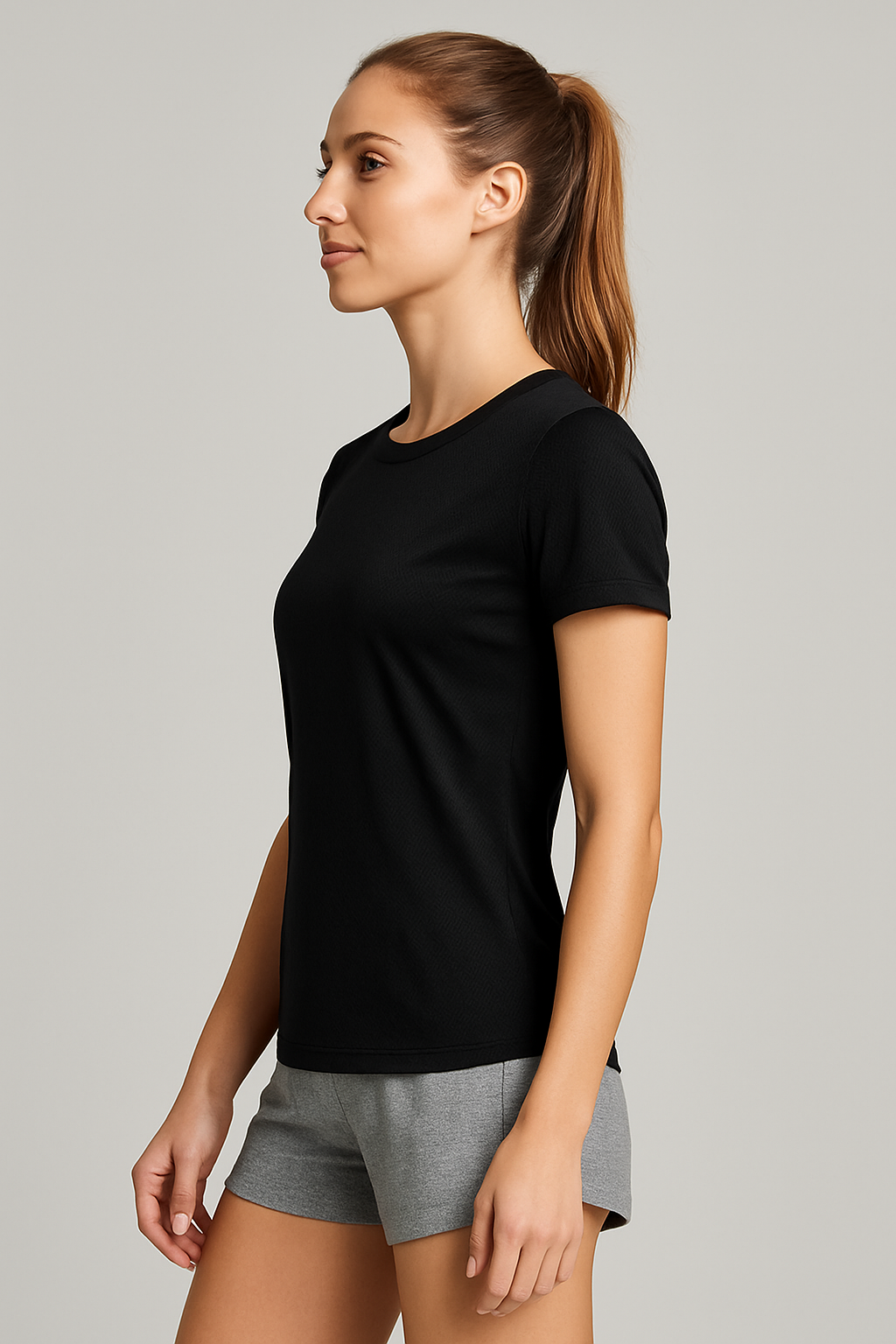 Camiseta para Mujer Aero Active SS Tees Dark Black UPF50 1047 (Protección Uv y Secado rápido)