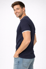 Camiseta Para Hombre Aero BC SS Knits Cadet Navy 2206