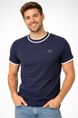 Camiseta Para Hombre Aero BC SS Knits Cadet Navy 2206
