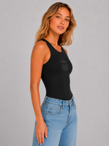 Top Para Mujer Aero Fashion Bare Graphic Dark Black 1278