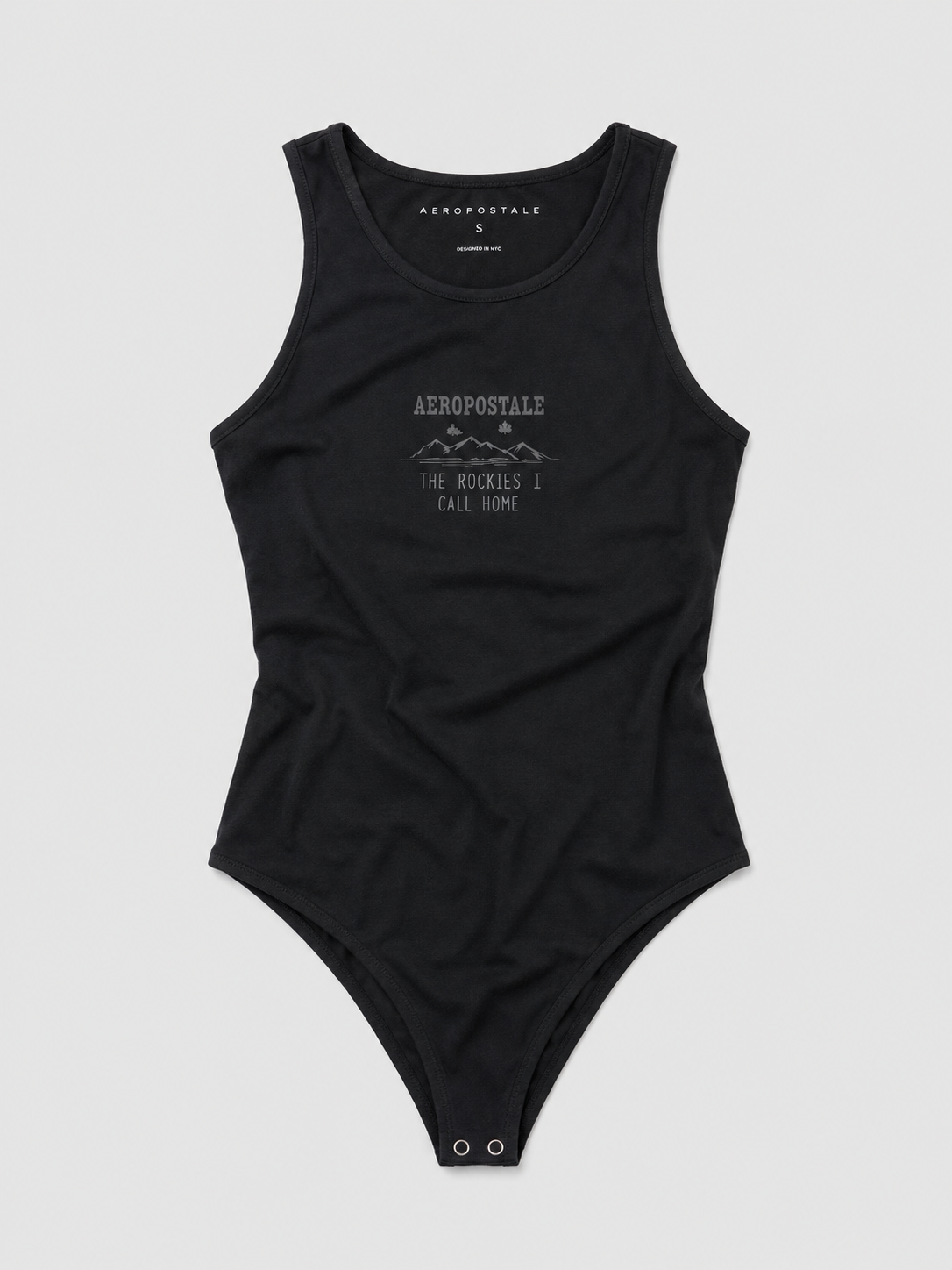 Top Para Mujer Aero Fashion Bare Graphic Dark Black 1278