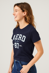 Camiseta Para Mujer Aero Graphic Level 1 Cadet Navy 5837
