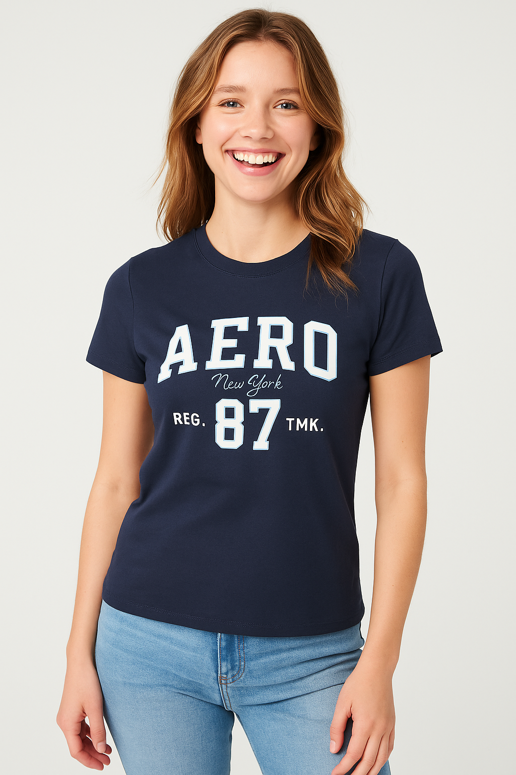Camiseta Para Mujer Aero Graphic Level 1 Cadet Navy 5837