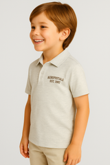 Camiseta Polo Manga Corta Aero Kids B Solid Polo Egret 1107