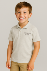 Camiseta Polo Manga Corta Aero Kids B Solid Polo Egret 1107