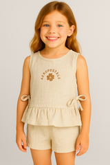 Top Aero Kids G Woven SS Solid Egret 1082