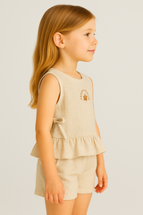 Top Aero Kids G Woven SS Solid Egret 1082