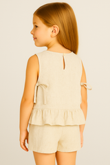 Top Aero Kids G Woven SS Solid Egret 1082