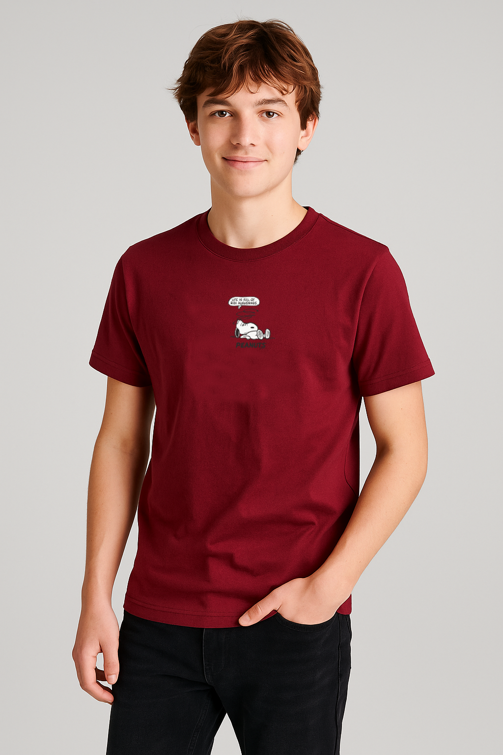 Camiseta para Hombre Aero Guys Fashion Graphics Pomegranate PEANUTS 250
