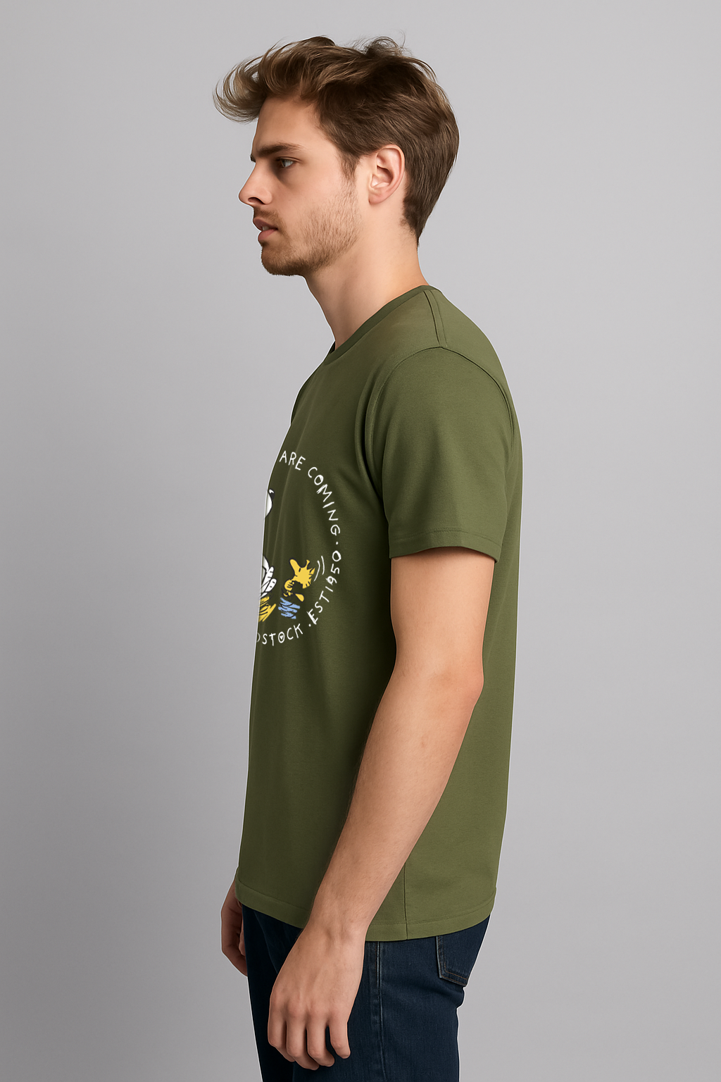 Camiseta para Hombre Aero Guys Fashion Graphics Covert Green PEANUTS 245