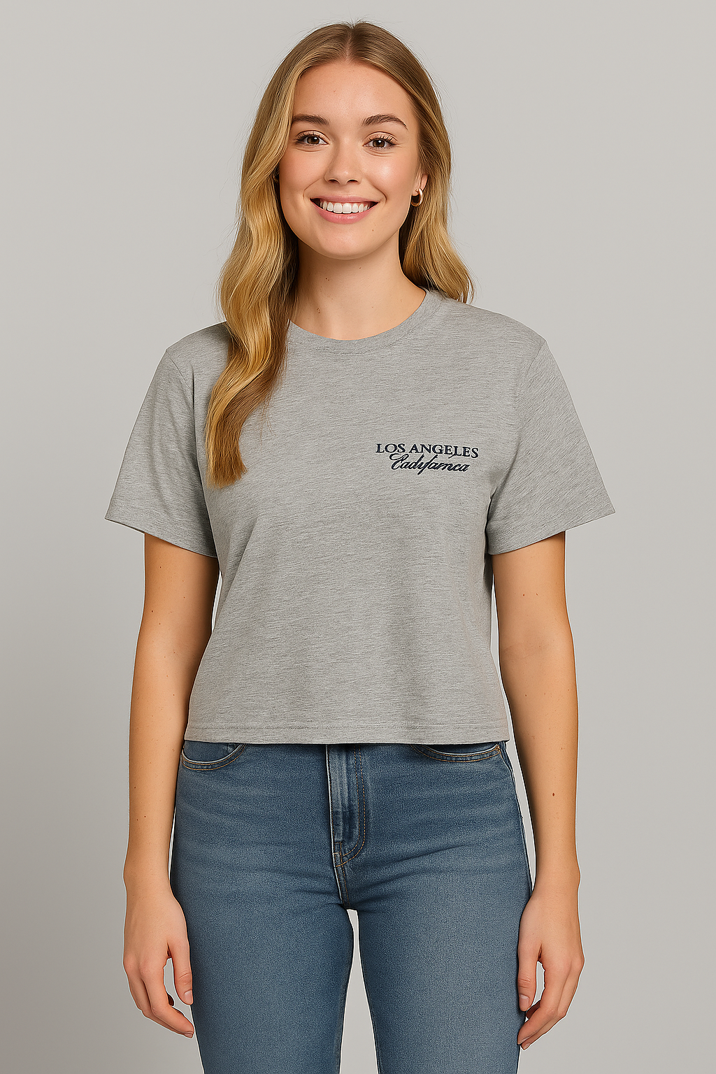 Camiseta para Mujer Aero Girls SS Fashion Graphics Light Heather Grey 4645