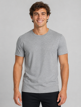 Camiseta Para Hombre Aero Guys SS Tees Light Heather Grey 4240