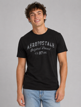 Camiseta Para Hombre Aero Level 1 Graphic Tees Dark Black 6272