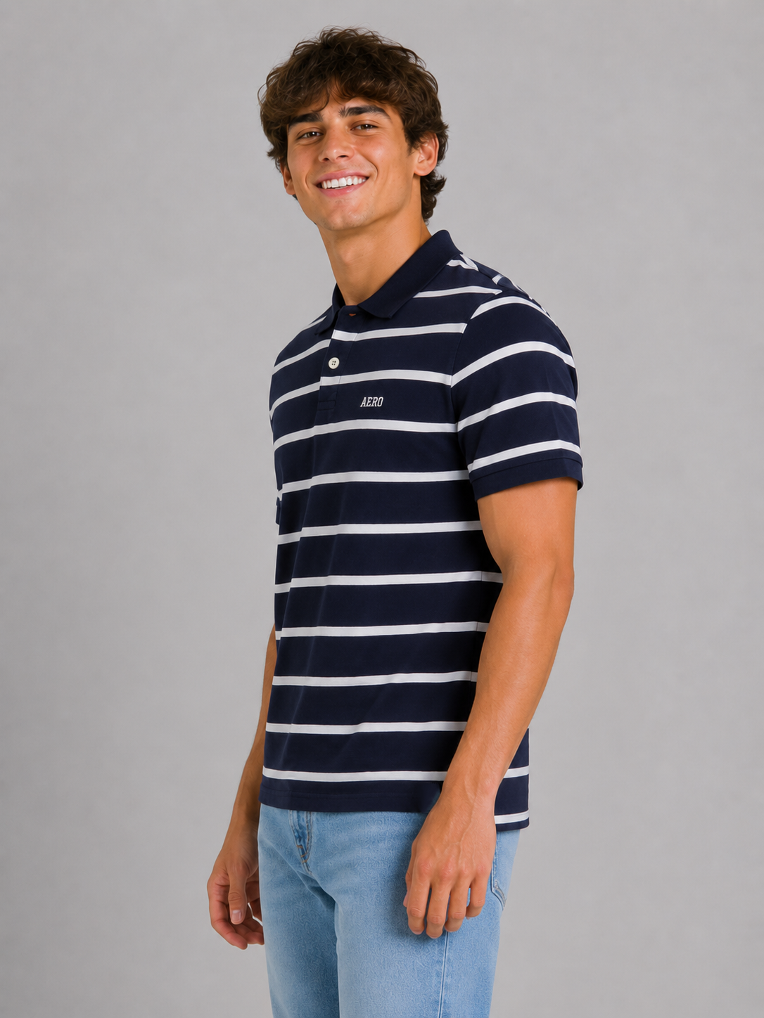 Camiseta Polo Aero Guys SS Novelty Polo Cadet Navy 4210