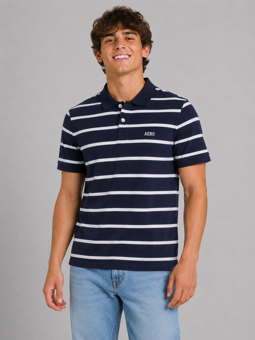 Camiseta Polo Aero Guys SS Novelty Polo Cadet Navy 4210