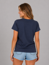 Camiseta Para Mujer Aero Graphic Level 2 Cadet Navy