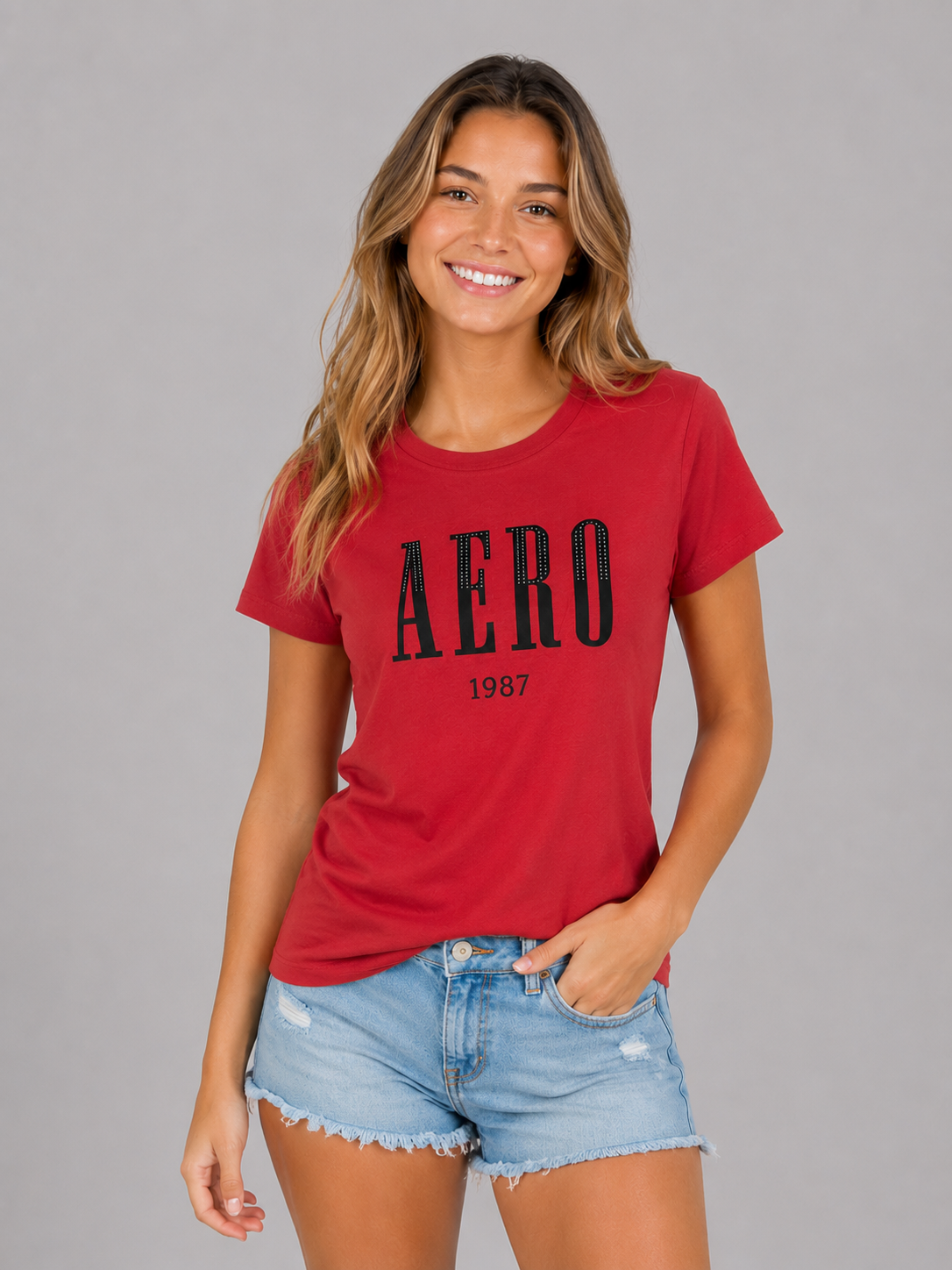 Camiseta Para Mujer Aero Graphic Level 2 True Red 2452
