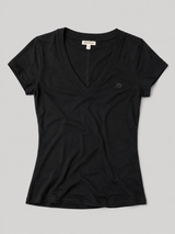 Camiseta Para Mujer Aero Girls Solid SS Dark Black 6505