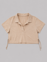 Camiseta Polo Para Mujer Aero Solid Polo Egret Crop 2306